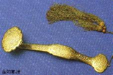 Gold ruyi scepter, Qing
